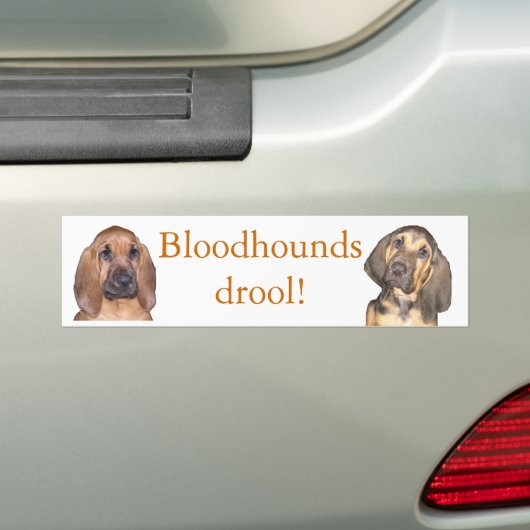 Bloedhonden druppelen. bumpersticker (Op auto)