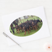 bloedhonden ovale sticker (Envelop)