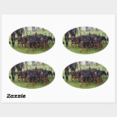 bloedhonden ovale sticker (Vel)