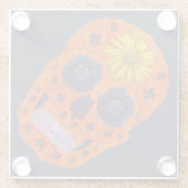 Bloedhuid 1 glazen onderzetter (Achterkant)