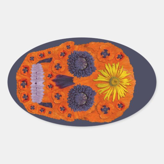 Bloedhuid 1 ovale sticker (Voorkant)