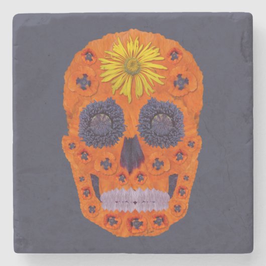 Bloedhuid 1 stenen onderzetter (Voorkant)