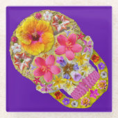 Bloedhuid 4 - Tropisch Glazen Onderzetter (Voorkant)