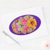 Bloedhuid 4 - Tropisch Ovale Sticker (Envelop)