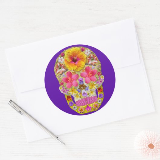 Bloedhuid 4 - Tropisch Ronde Sticker (Envelop)