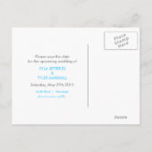 Bloedig monogram - Foto Save the Date Briefkaart (Achterkant)