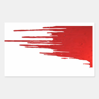 bloedig rechthoekige sticker