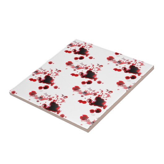 bloedig tegeltje (Zijkant)