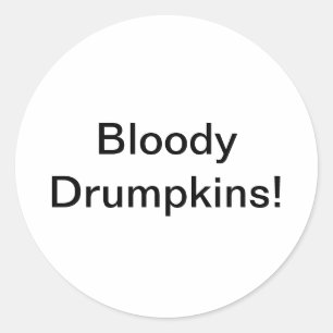 Bloedige Drumpkins! Jeff Hankamer Artjunkhaus Comi Ronde Sticker