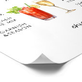 Bloedige en Borrelende Bar Bruiloft Bord Poster (Hoek)