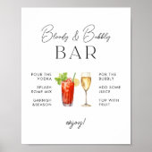 Bloedige en Borrelende Bar Bruiloft Bord Poster (Voorkant)
