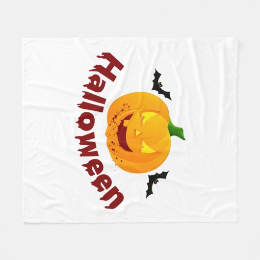 Bloedige Halloween Fleece Deken (Voorkant (Horizontaal))
