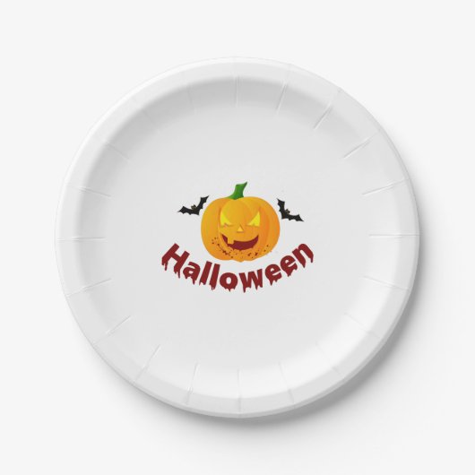 Bloedige Halloween Papieren Bordje (Voorkant)