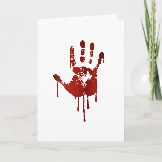 Bloedige hand kaart (Voorkant)