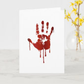 Bloedige hand kaart (Gele Bloem)