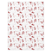 Bloedige handafdrukken Bloedspatten plaats delict Tafelkleed (Voorkant)