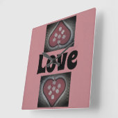 bloedige harten vierkante klok (Hoek)