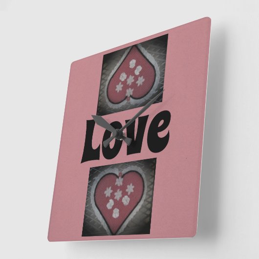 bloedige harten vierkante klok (Hoek)