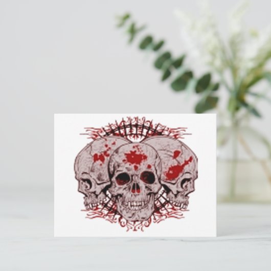 Bloedige Hel Briefkaart (Staand voorkant)