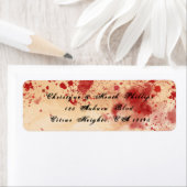 Bloedige  papier Halloween Gotische bruiloft Etiket (Insitu)