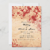 Bloedige  papier Halloween Gotische bruiloft Kaart (Voorkant)