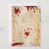 Bloedige Vampier Halloween Uitnodiging (Achterkant)