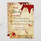 Bloedige Vampier Halloween Uitnodiging (Voorkant / Achterkant)