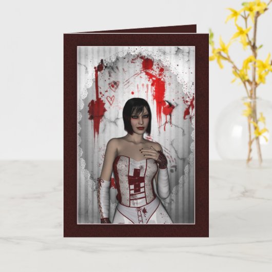 Bloedige Verpleegster Kaart (Gele Bloem)