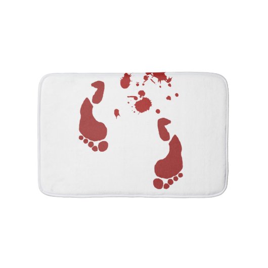 Bloedige voetafdrukken Bloed Splattered Bath Mat (Voorkant)