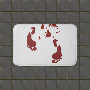 Bloedige voetafdrukken Bloed Splattered Bath Mat