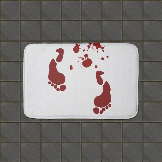 Bloedige voetafdrukken Bloed Splattered Bath Mat