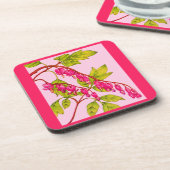 bloeding bloemen bloemen afdrukken bier onderzetter (Linkerzijde)