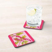 bloeding bloemen bloemen afdrukken bier onderzetter (Rechterzijde)