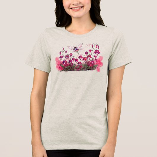 Bloeding Hart Elf Tri-Blend Shirt (Voorkant)
