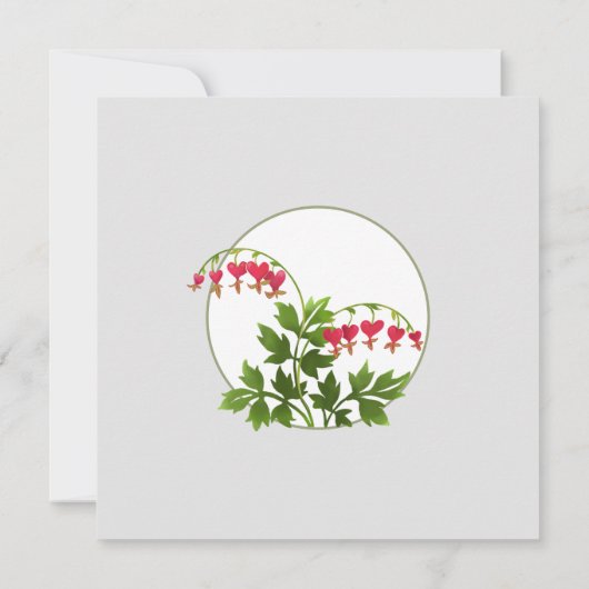 bloeding Hart Floral bruiloft uitnodiging (Achterkant)