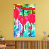 Bloeding Hartaandoeningen Waterverf abstract Canvas Afdruk (Insitu (Woonkamer))