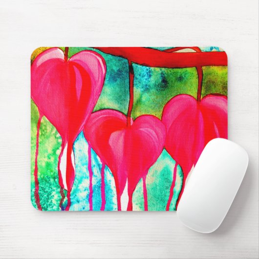 Bloeding Hartaandoeningen Waterverf abstract Muismat (Met muis)