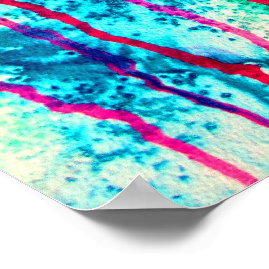 Bloeding Hartaandoeningen Waterverf abstract Poster (Hoek)