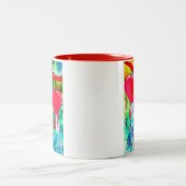 Bloeding Hartaandoeningen Waterverf abstract Tweekleurige Koffiemok (Center)