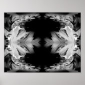 bloeding hartbloemen in zwart-wit Abstract Poster (Voorkant)