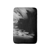 bloeding hartbloemen in zwart-wit badmat (Voorkant Verticaal)