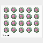 bloeding harten~ twee harten ronde sticker (Vel)