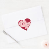 Bloeding Hartslag 2 Hart Sticker (Envelop)