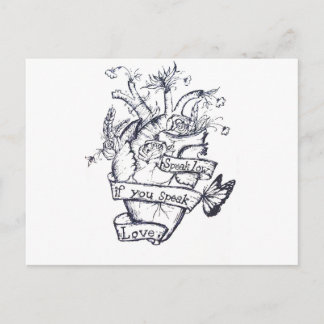 Bloeding Hartslag Briefkaart