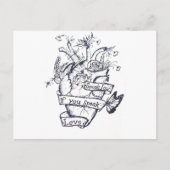 Bloeding Hartslag Briefkaart (Voorkant)