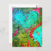 Bloeding Hartslag Briefkaart (Voorkant / Achterkant)