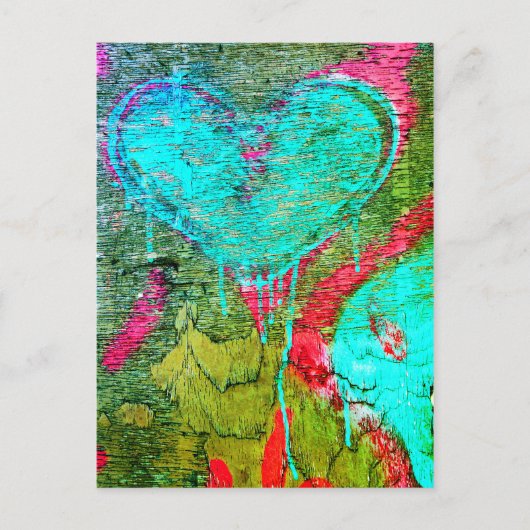 Bloeding Hartslag Briefkaart (Voorkant)