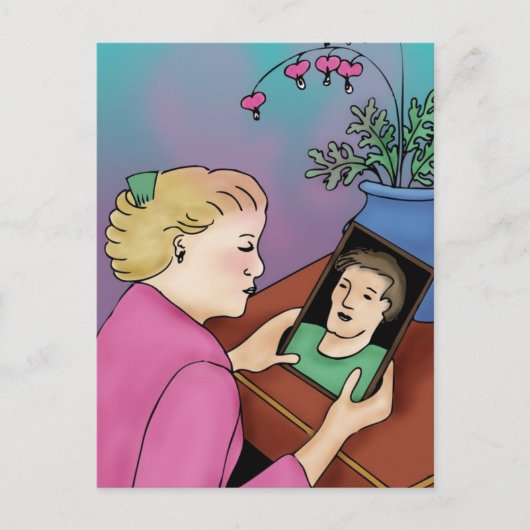 Bloeding Hartslag Briefkaart (Voorkant)