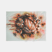 Bloeding Hartslag Fleece Deken (Voorkant (Horizontaal))