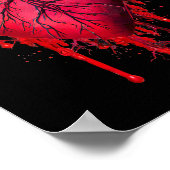 Bloeding Hartslag Harde liefde Harde onderbreking  Poster (Hoek)